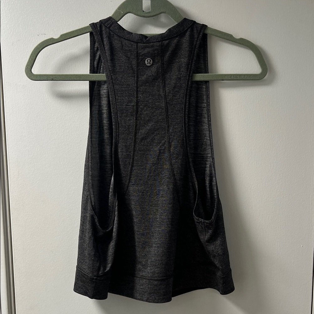 Lululemon Athletica Heathered Grey/Black Tank Top - Picture 3 of 4